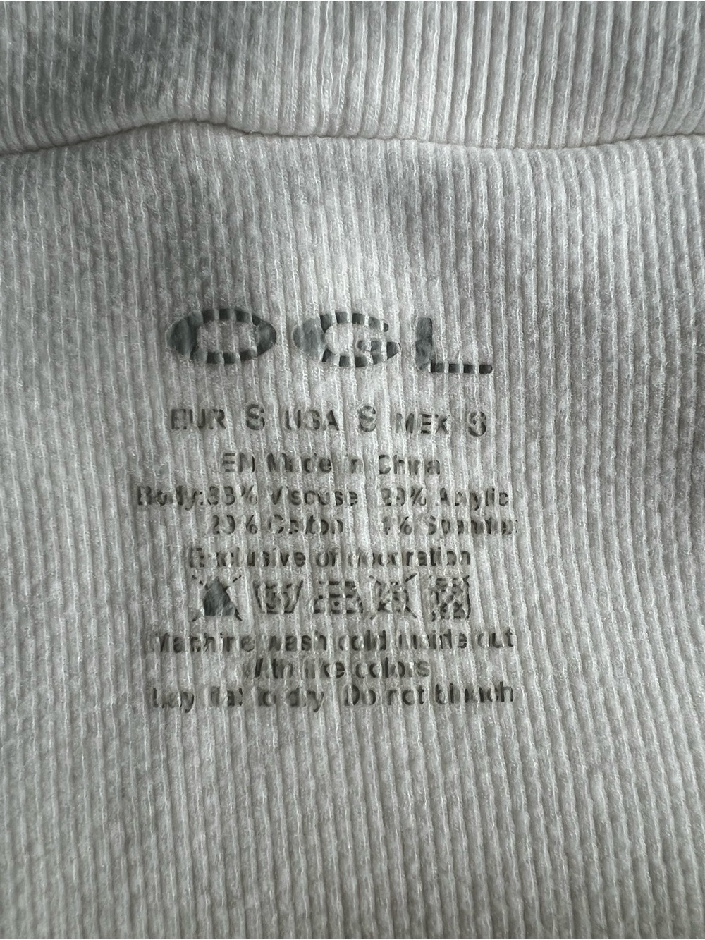 OGL Off-Shoulder Cream Ribbed Top - Picture 5 of 5